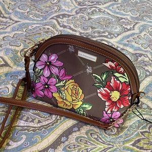 US POLO ASSN Khaki Floral Purse